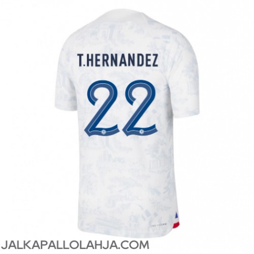 Ranska Theo Hernandez #22 Kopio Vieras Pelipaita MM-kisat 2022 Lyhyet Hihat